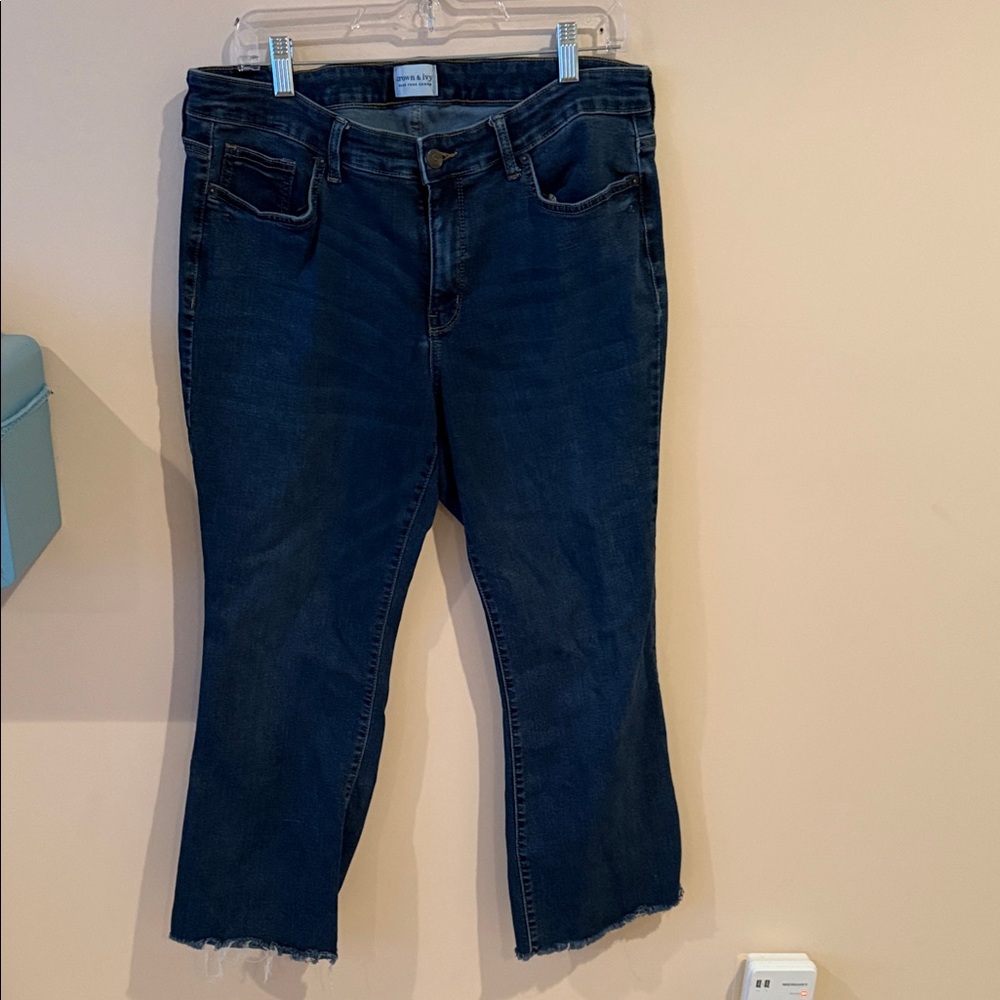 Crown & Ivy Dark Blue Ankle Jeans